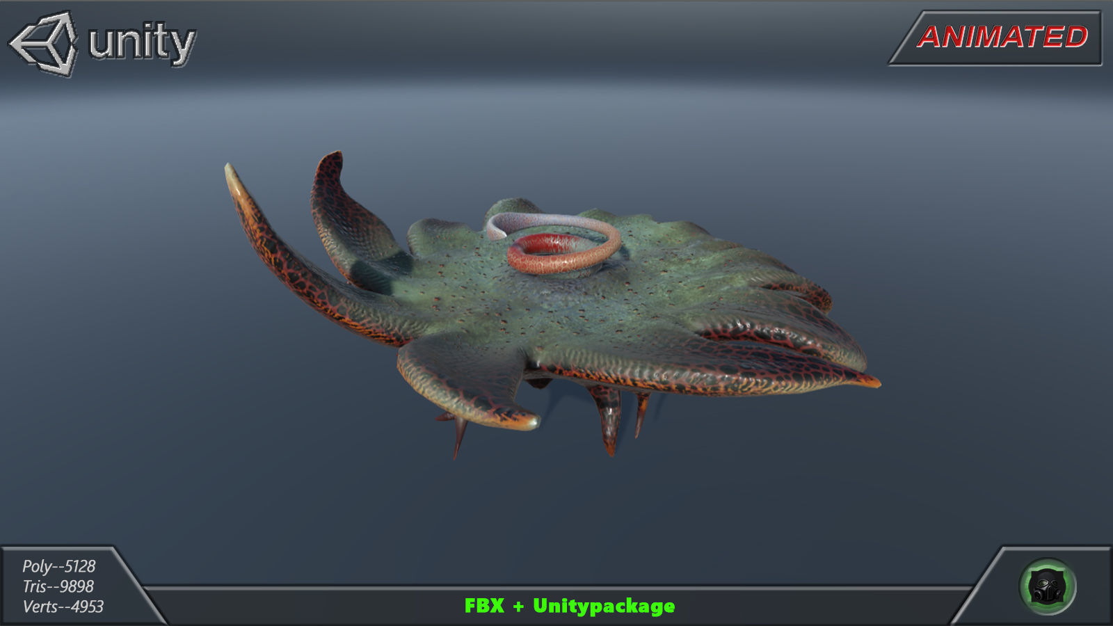 Alien flora 44 Low-poly 3D model_4