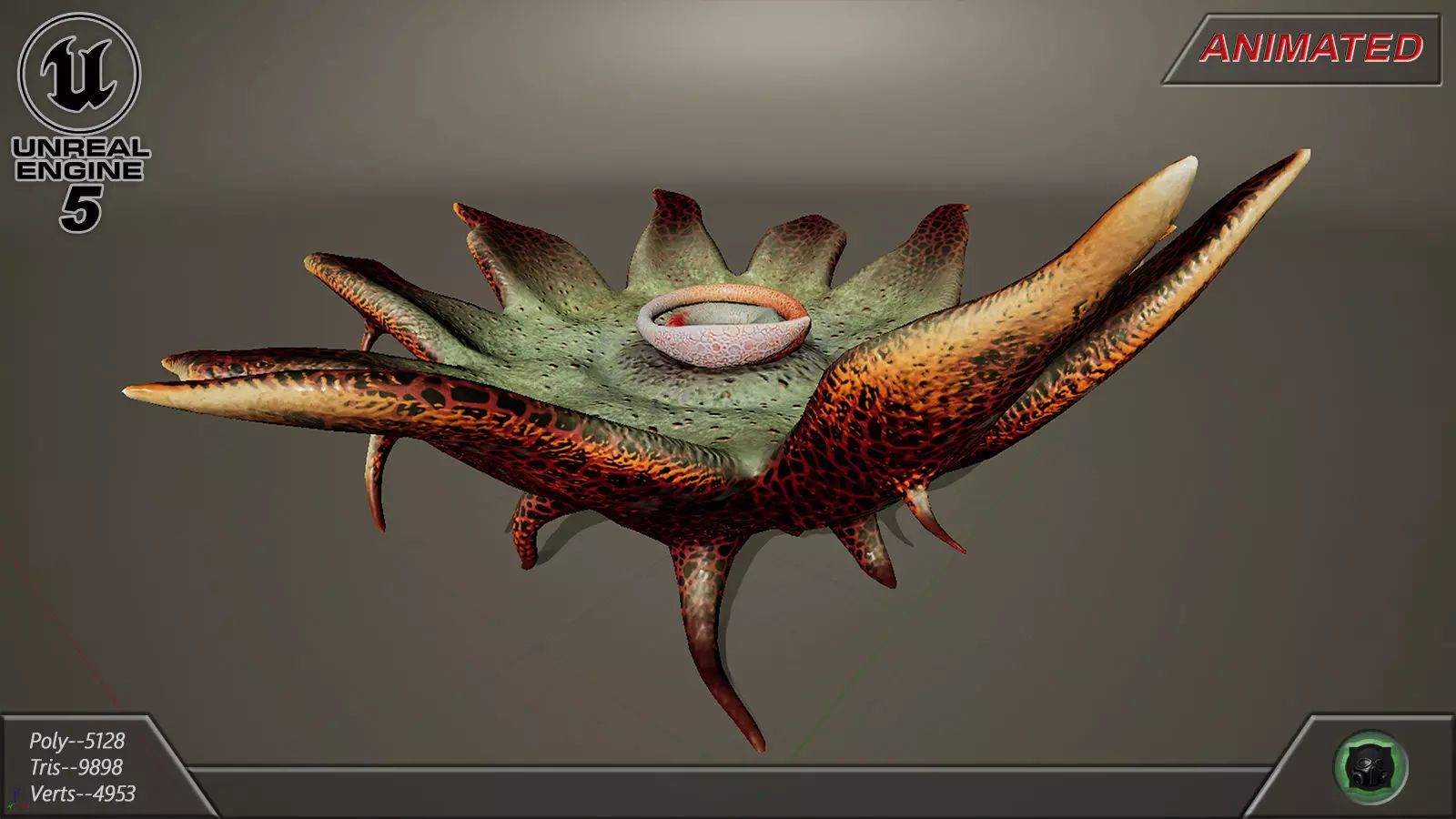 Alien flora 44 Low-poly 3D model_0