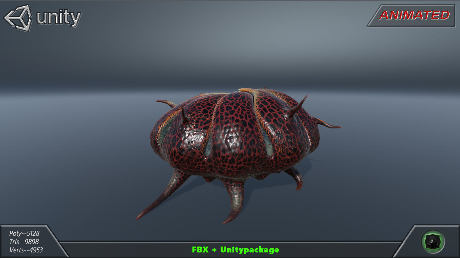 Alien flora 44 Low-poly 3D model_7