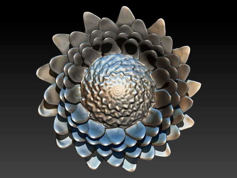 Sunflower Charm pendant necklace bracelet Jewelry 3D print model_14