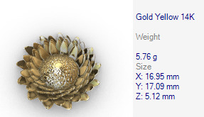 Sunflower Charm pendant necklace bracelet Jewelry 3D print model_29