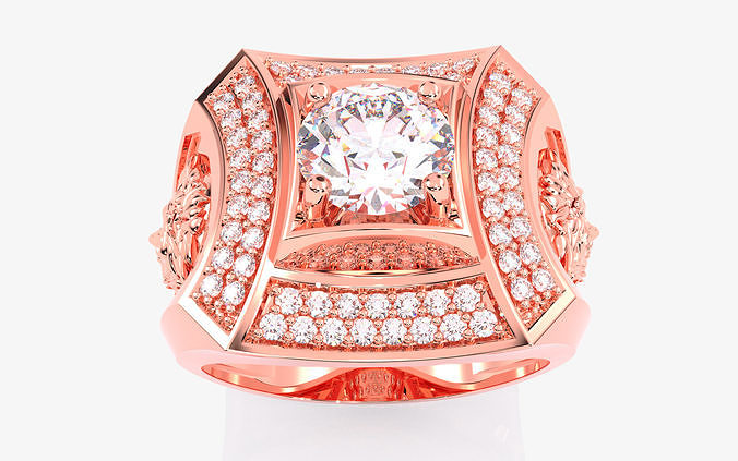 Mens Ring 3dm stl renders details 3D print model