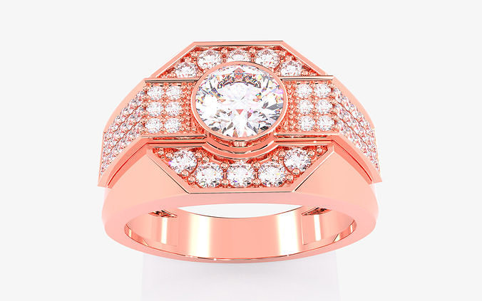 Mens Ring 3dm stl renders details 3D print model