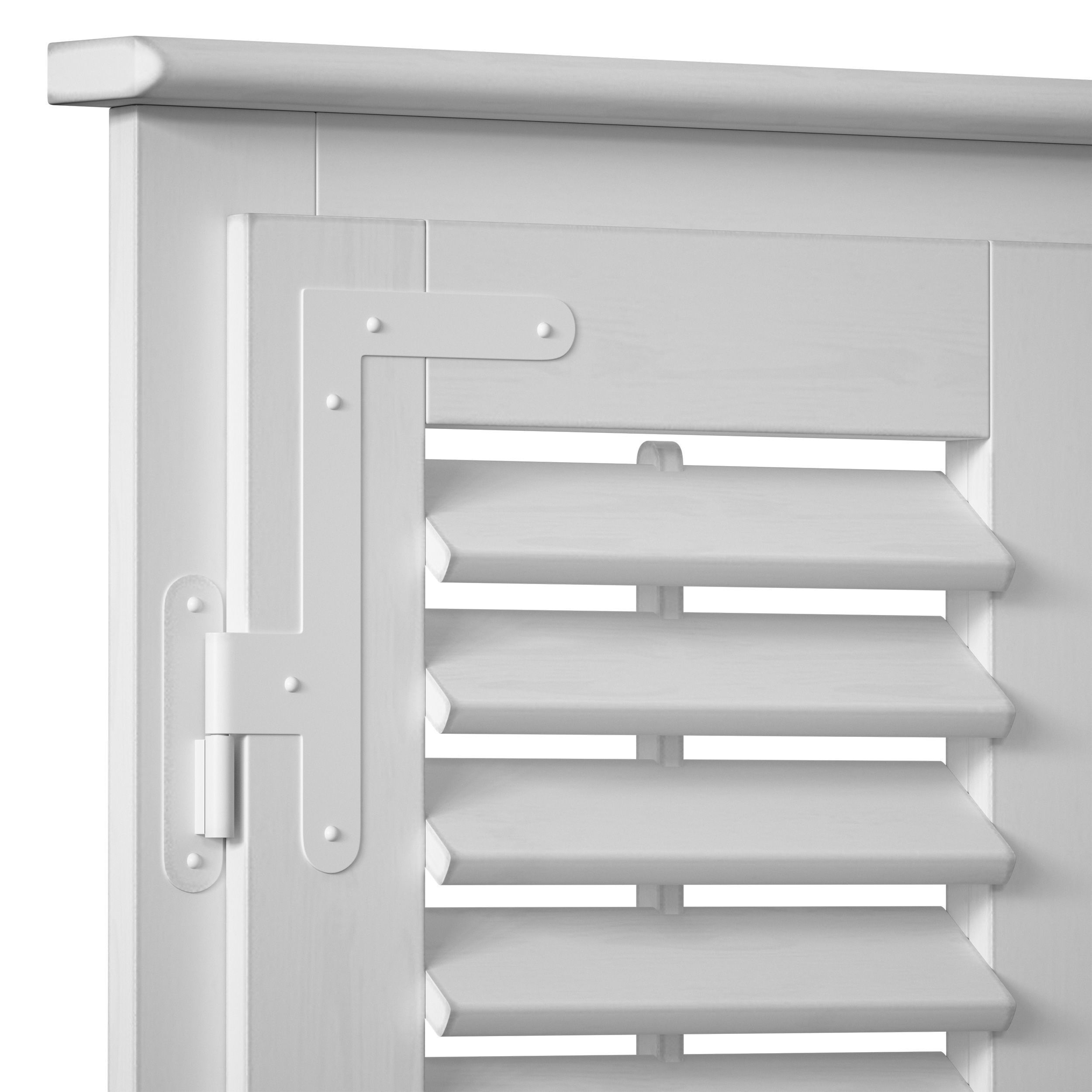 Wooden shutters blinds door and window 3D model_26