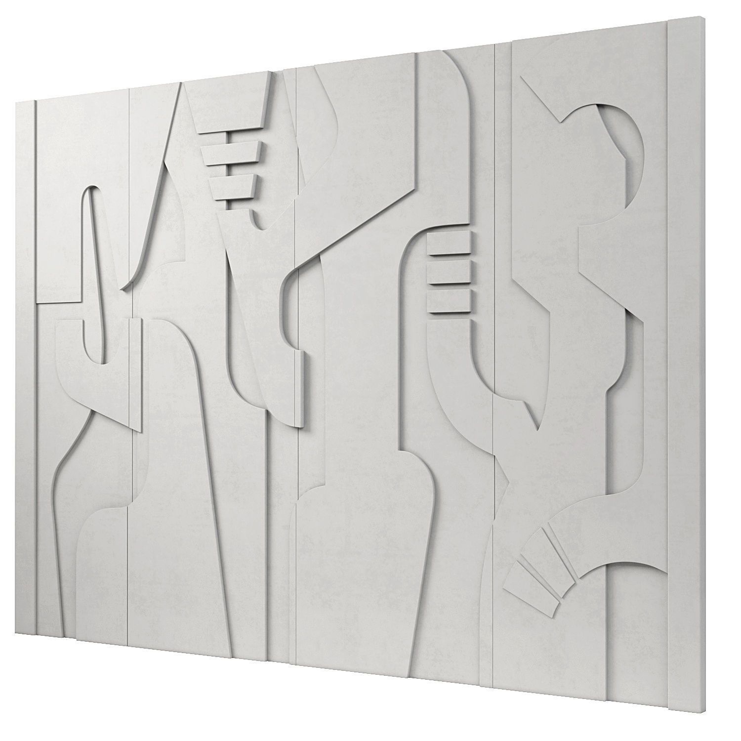 Decorativ panel wave 33 3D model_1