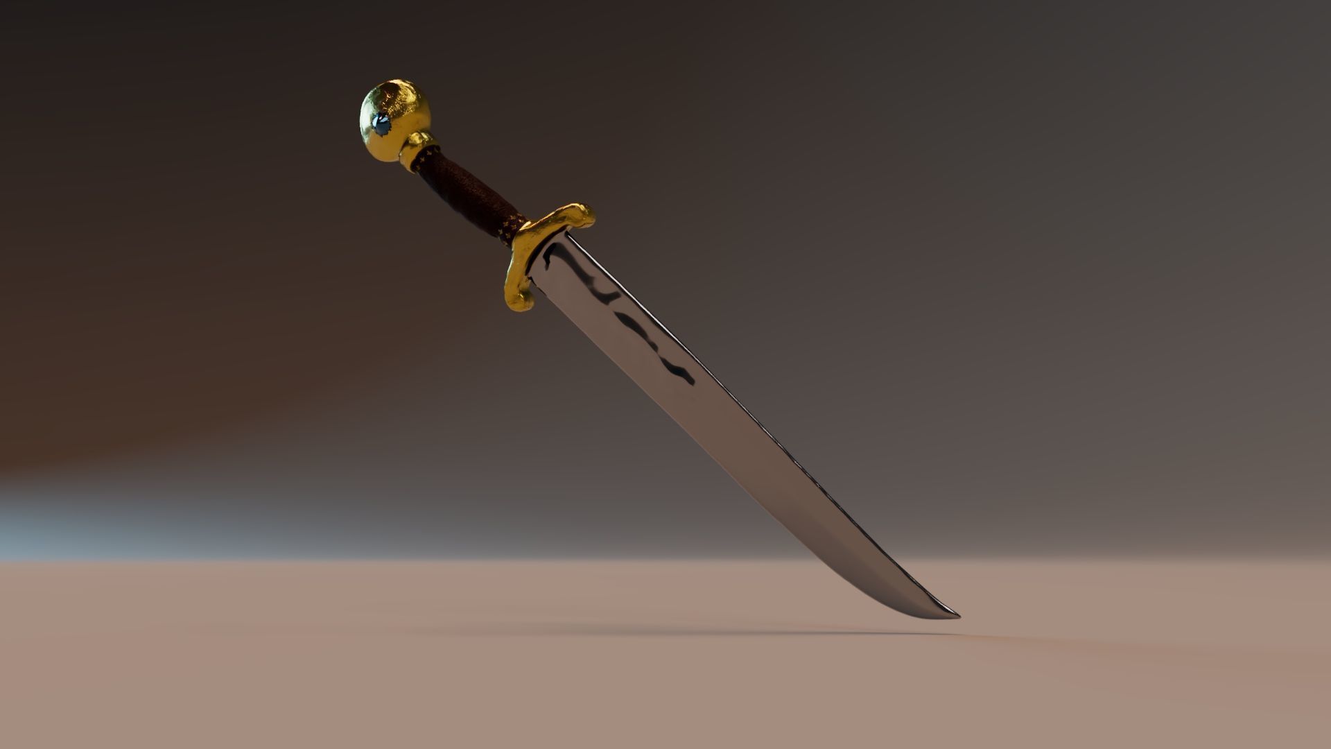 Fantasy Dagger Pack   Water and Metal Variants  PBR GameReady Low-poly 3D model_1