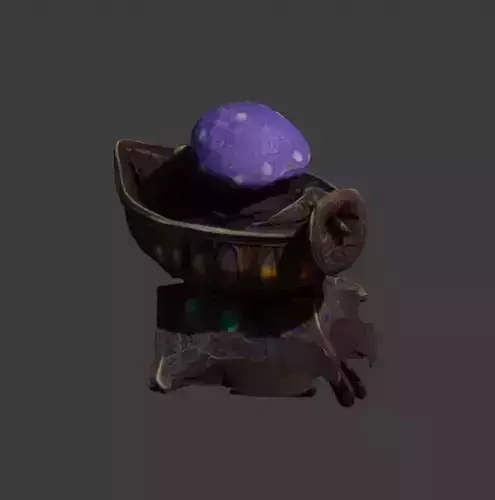 Mystic Mushroom Chest  Fantasy 3D Asset