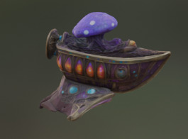 Mystic Mushroom Chest Fantasy 3D Asset 3D print model_3