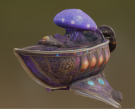 Mystic Mushroom Chest Fantasy 3D Asset 3D print model_2