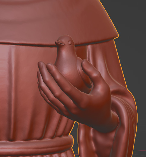 Saint Francis  The Humble Guardian Bust 3D print model_9