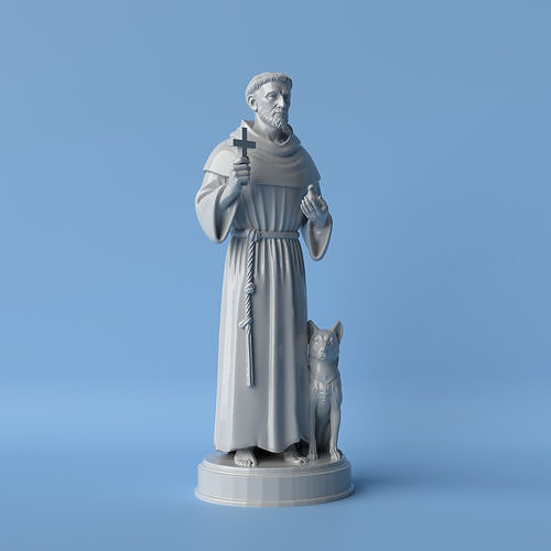 Saint Francis  The Humble Guardian Bust 3D print model