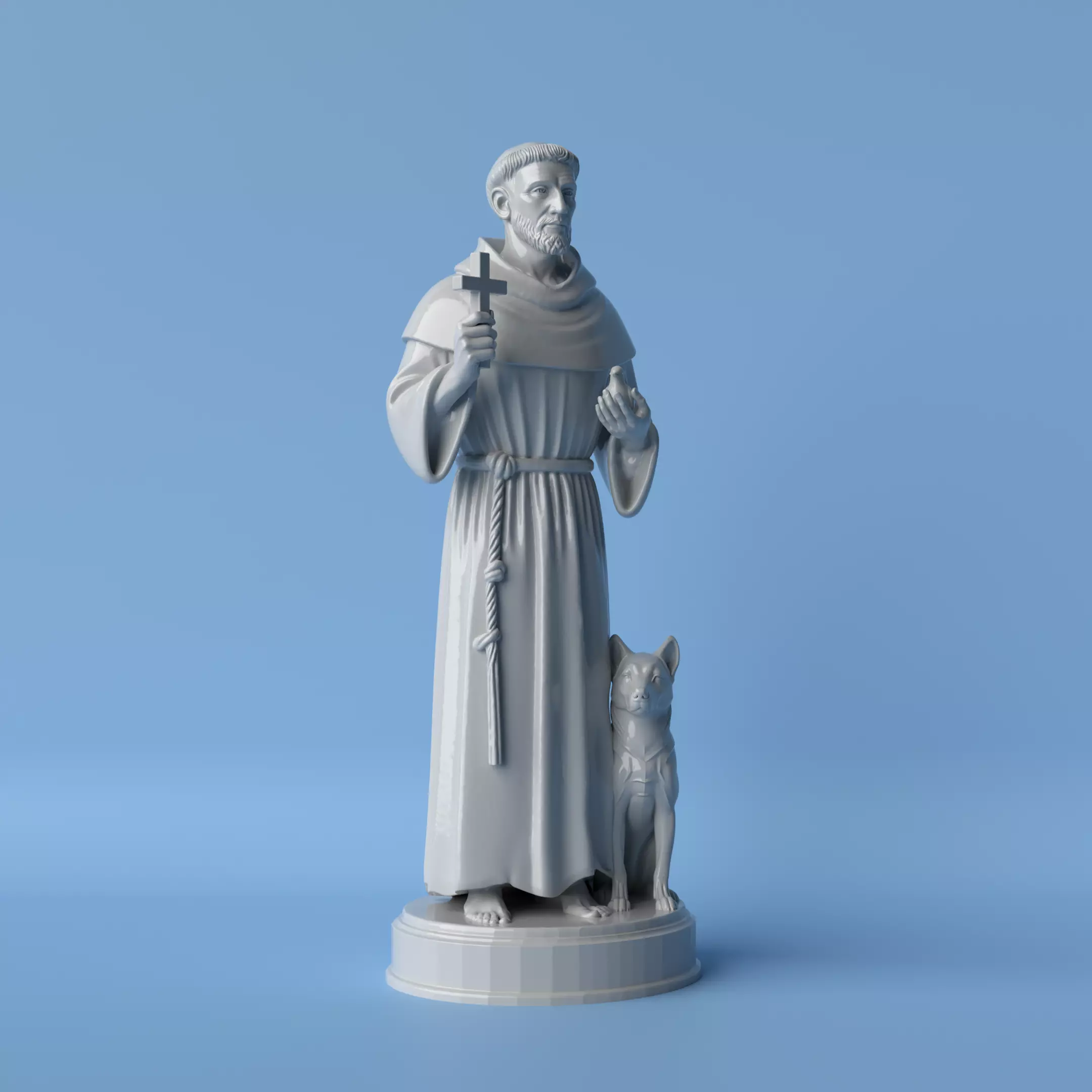 Saint Francis  The Humble Guardian Bust 3D print model_0