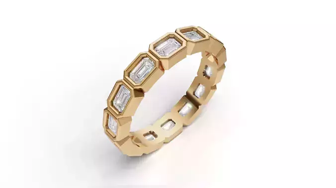 Emerald Eternity Band 3D print model
