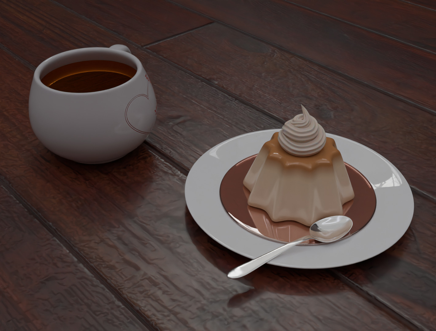 Pudding still life 3D model 3D model_7