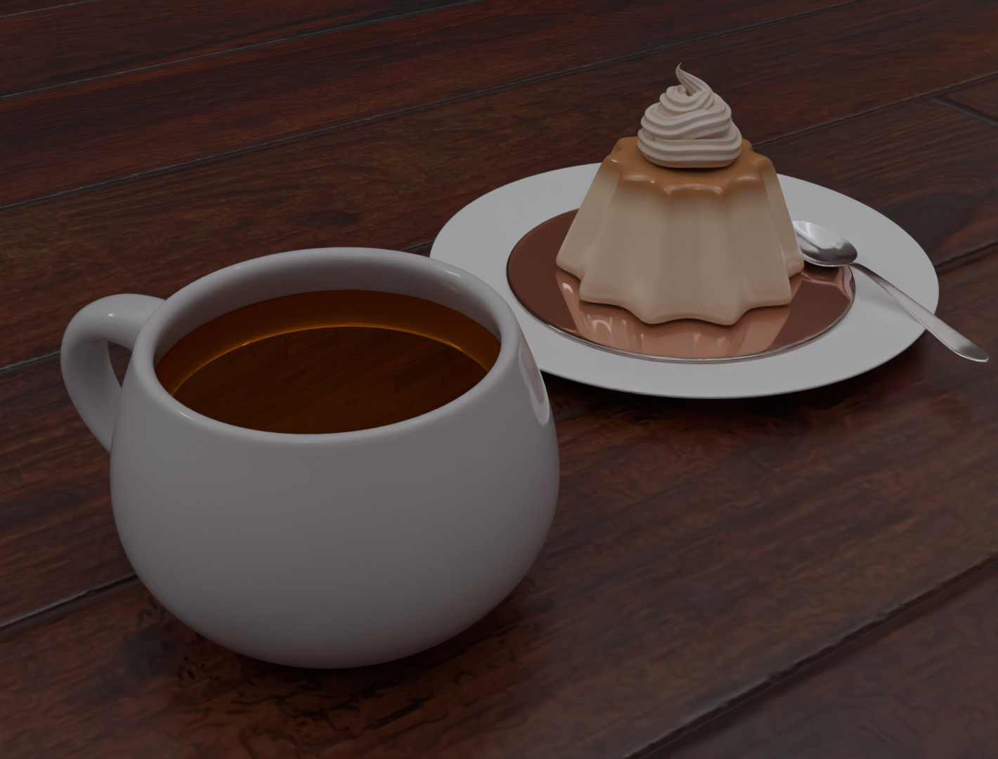 Pudding still life 3D model 3D model_9