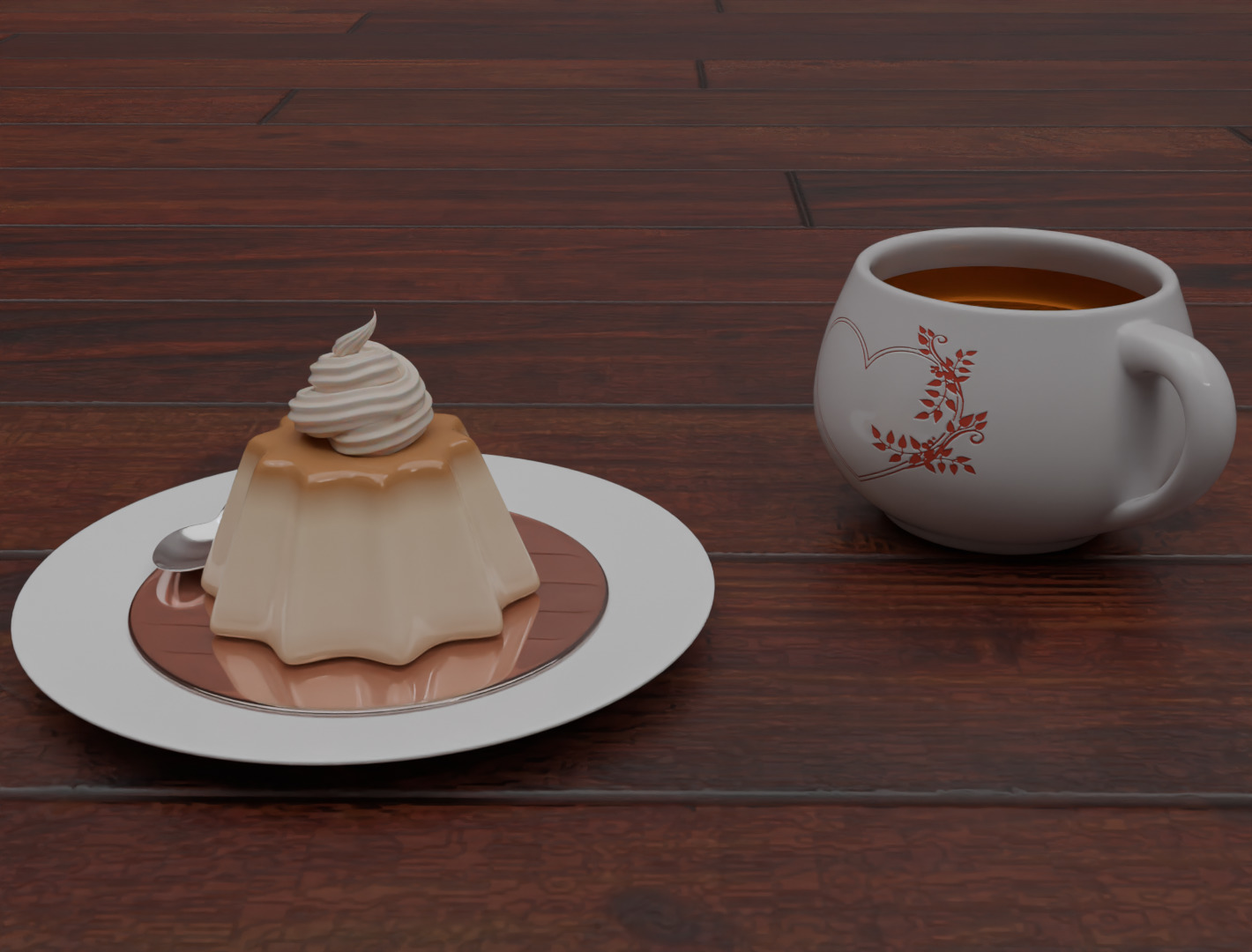 Pudding still life 3D model 3D model_2
