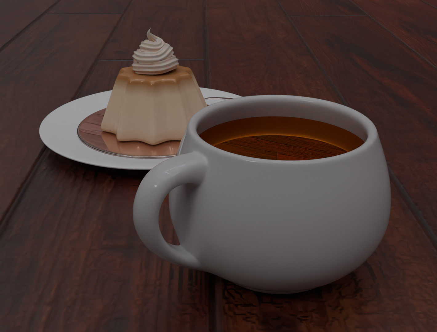 Pudding still life 3D model 3D model_5