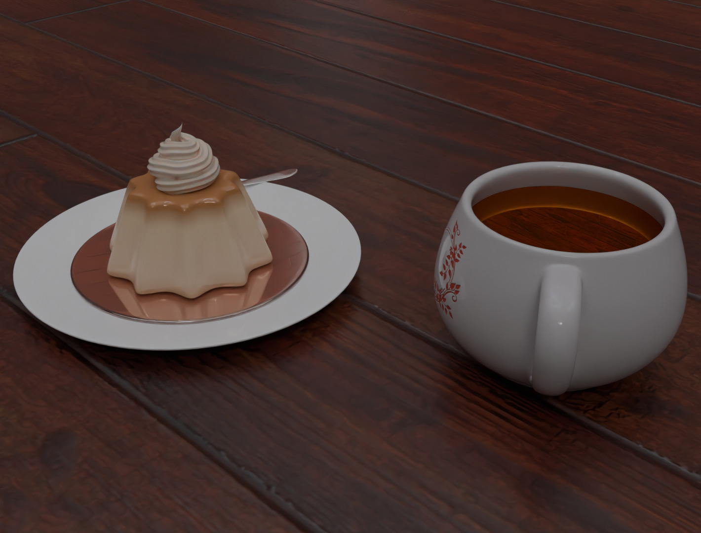 Pudding still life 3D model 3D model_8