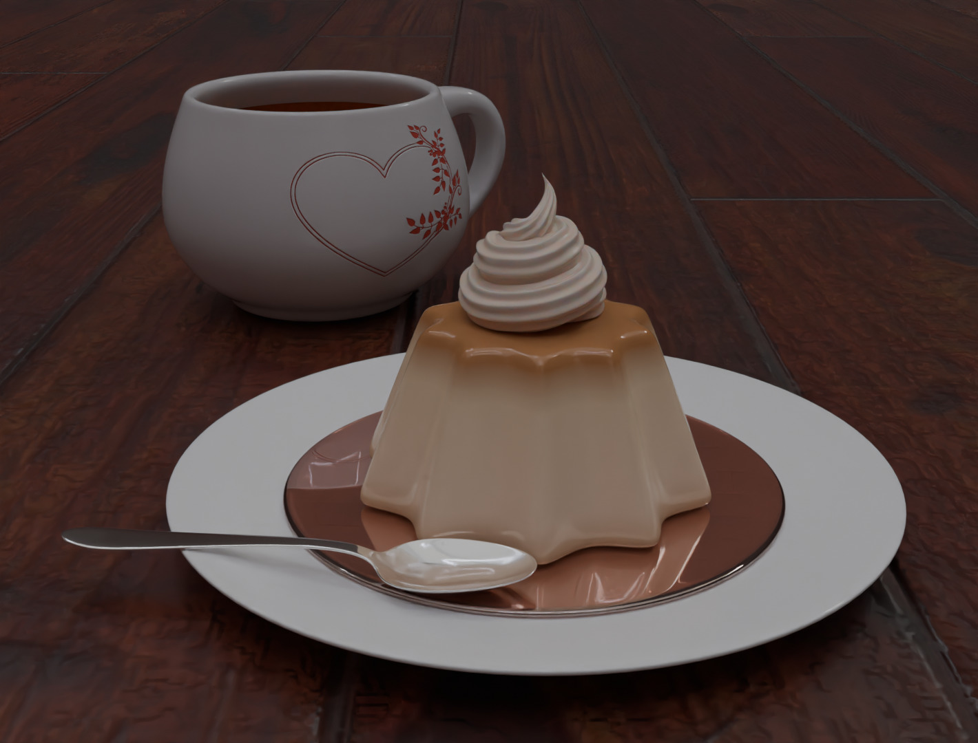 Pudding still life 3D model 3D model_4