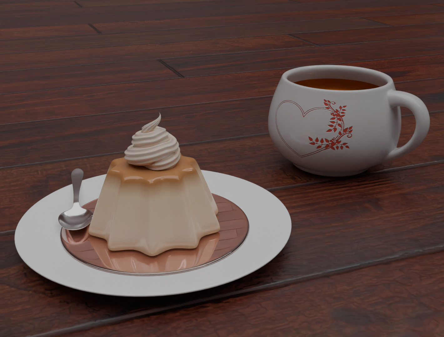 Pudding still life 3D model 3D model_1