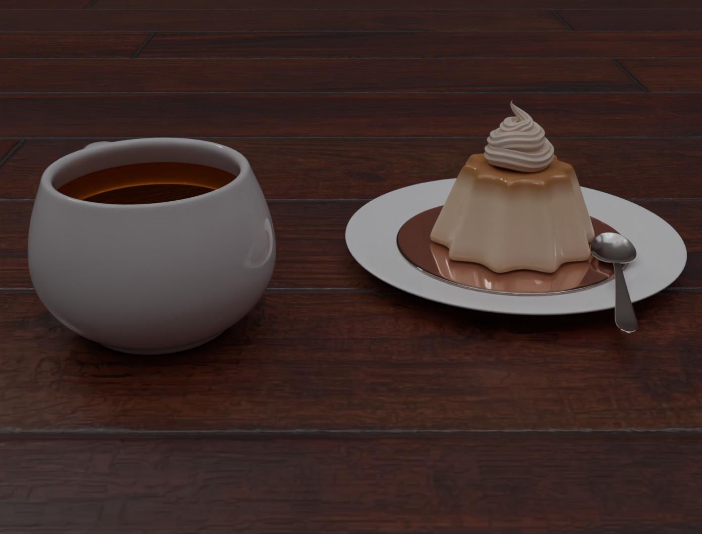 Pudding still life 3D model 3D model_6