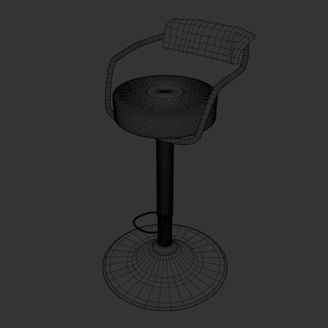 Bar Chair 3D model_2