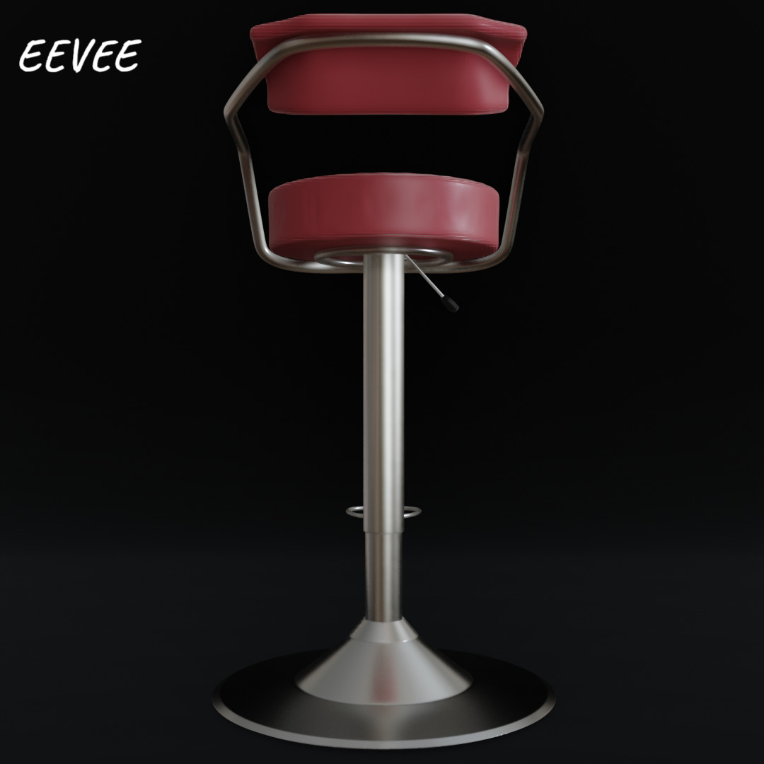 Bar Chair 3D model_7