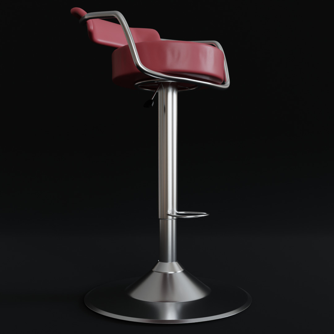 Bar Chair 3D model_3