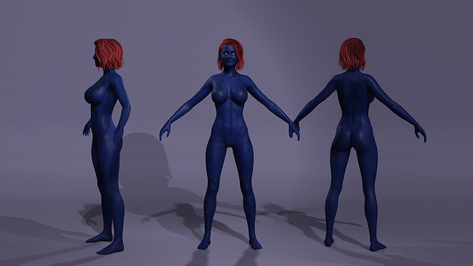 Marvel model Mystique from X-Men Days of Future Past Low-poly 3D model