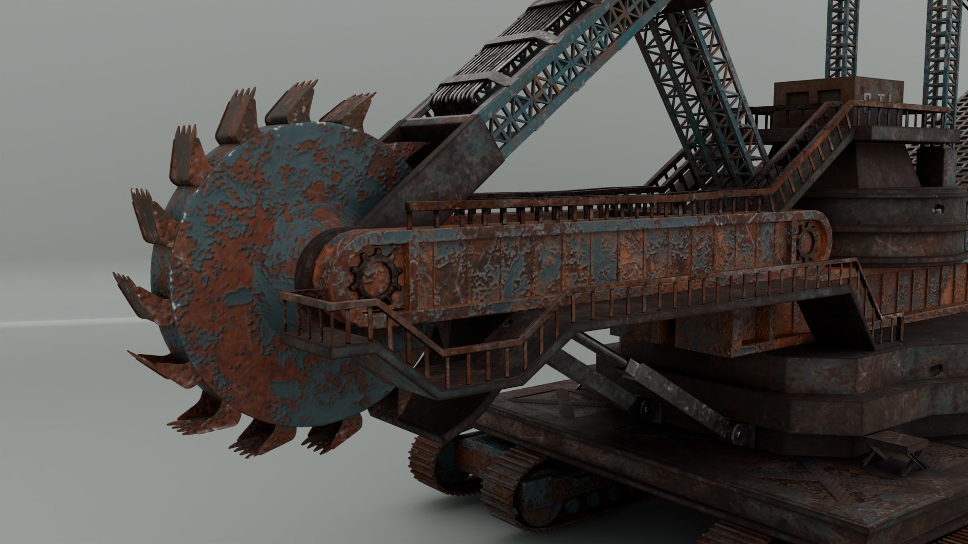 Wheel Bucket Digger  3D model_13