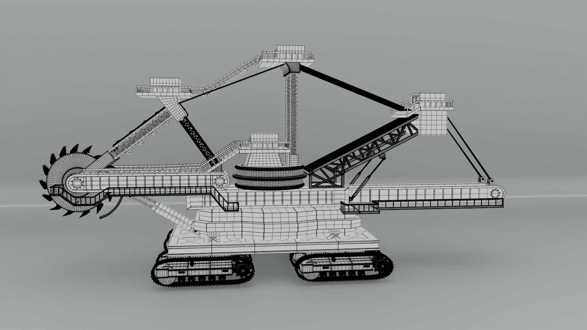 Wheel Bucket Digger  3D model_14