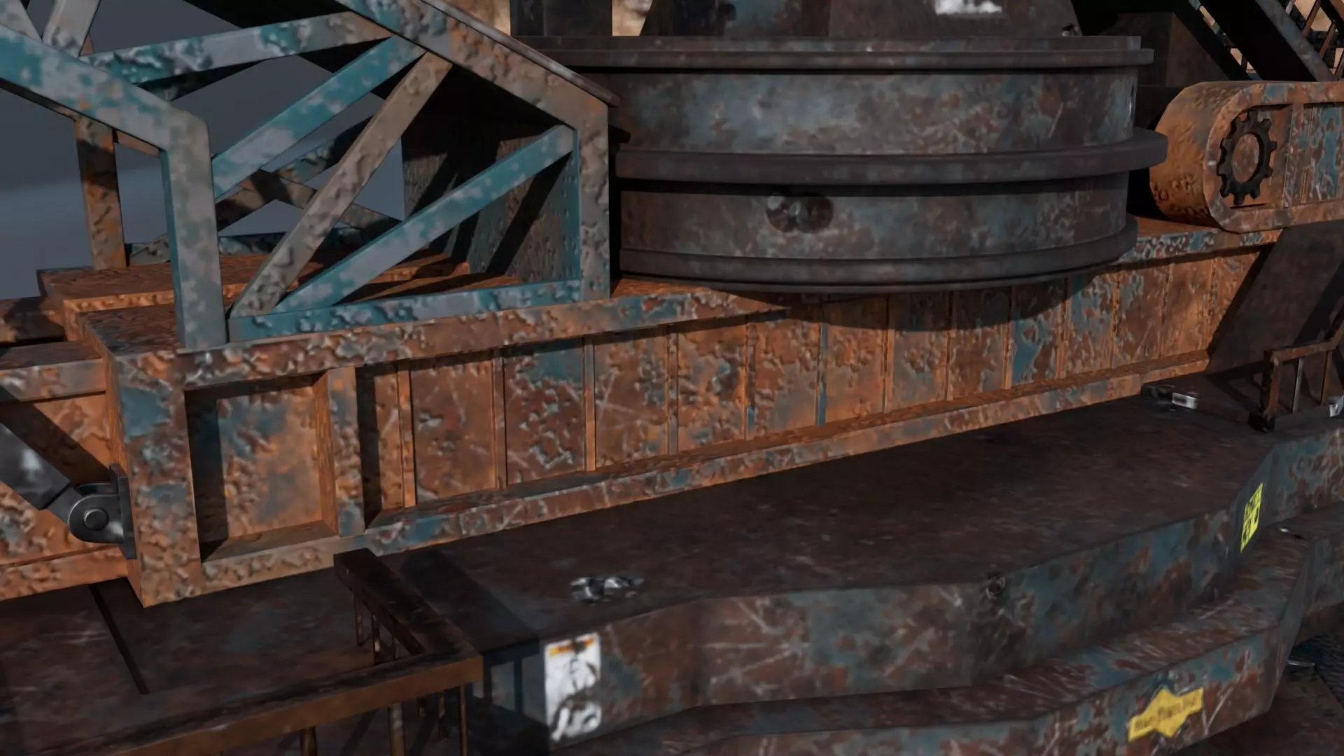 Wheel Bucket Digger  3D model_0