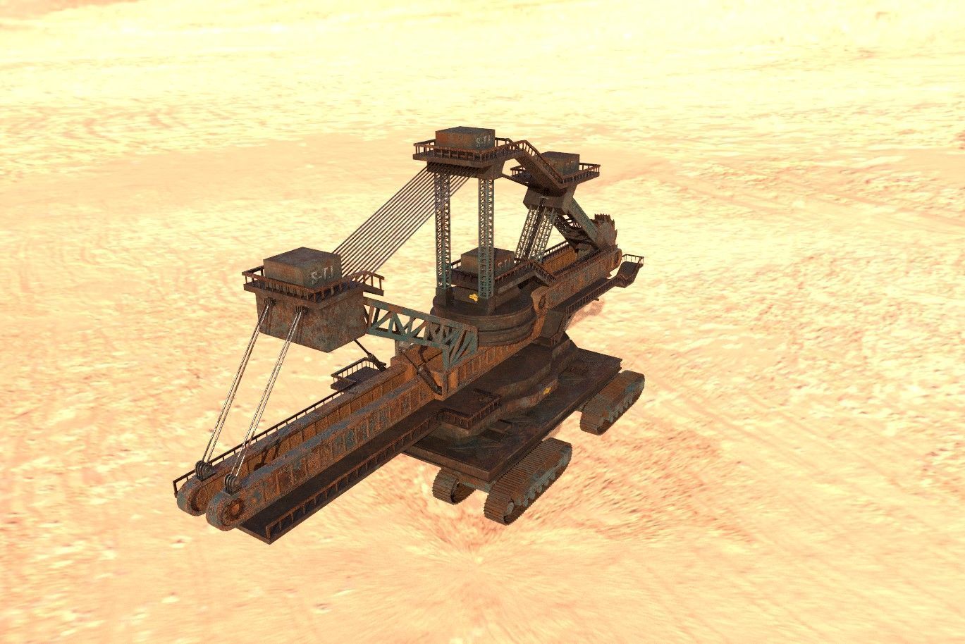 Wheel Bucket Digger  3D model_10