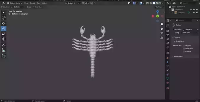 3D Printed Glow In The Dark Flexi Scorpion