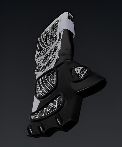 Roman Reigns Replica Glove Set lowpoly Low-poly 3D model