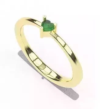 HEART RING PRINTABLE PRODUCTION MODEL LONG PRONGS