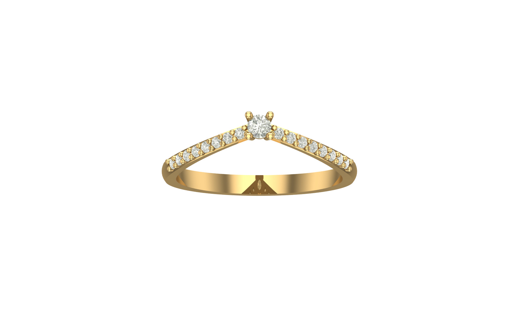 Solitaire Rings 3D print model_4