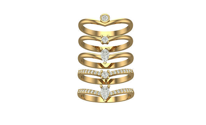 Solitaire Rings 3D print model