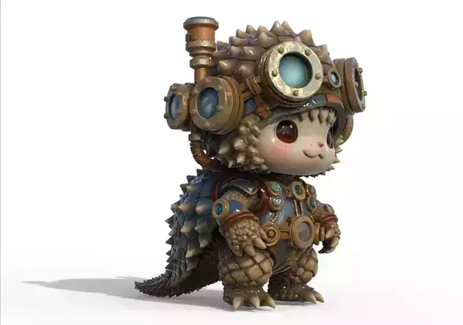 Steampunk Hedgehog Explorer