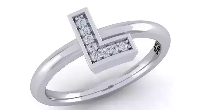 Alphabet ring letter L