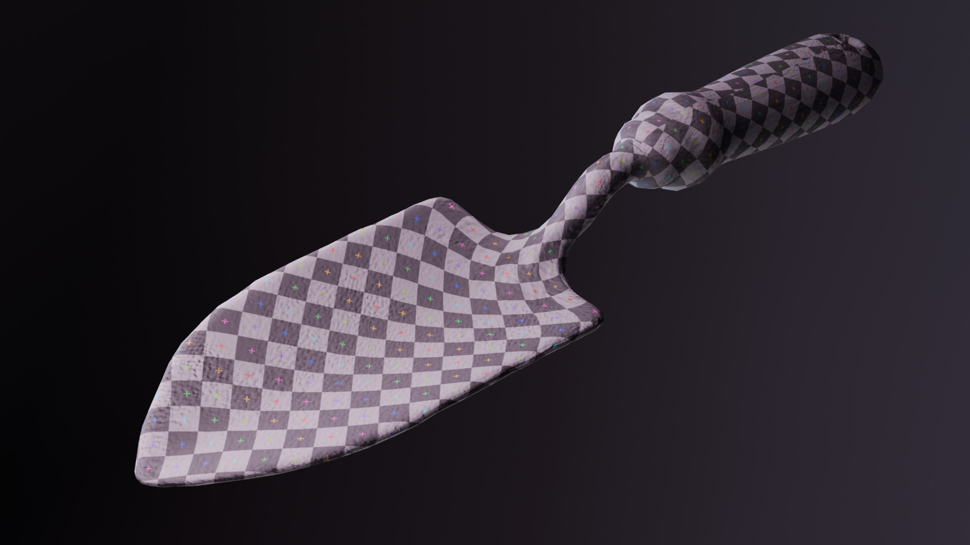 Rustic Garden Trowel  Low Poly PBR Model Low-poly 3D model_10