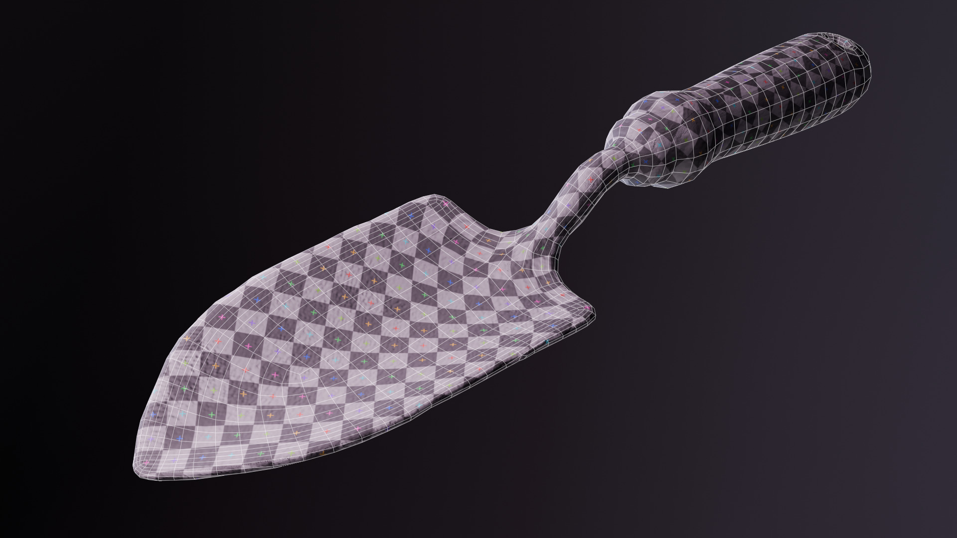 Rustic Garden Trowel  Low Poly PBR Model Low-poly 3D model_8