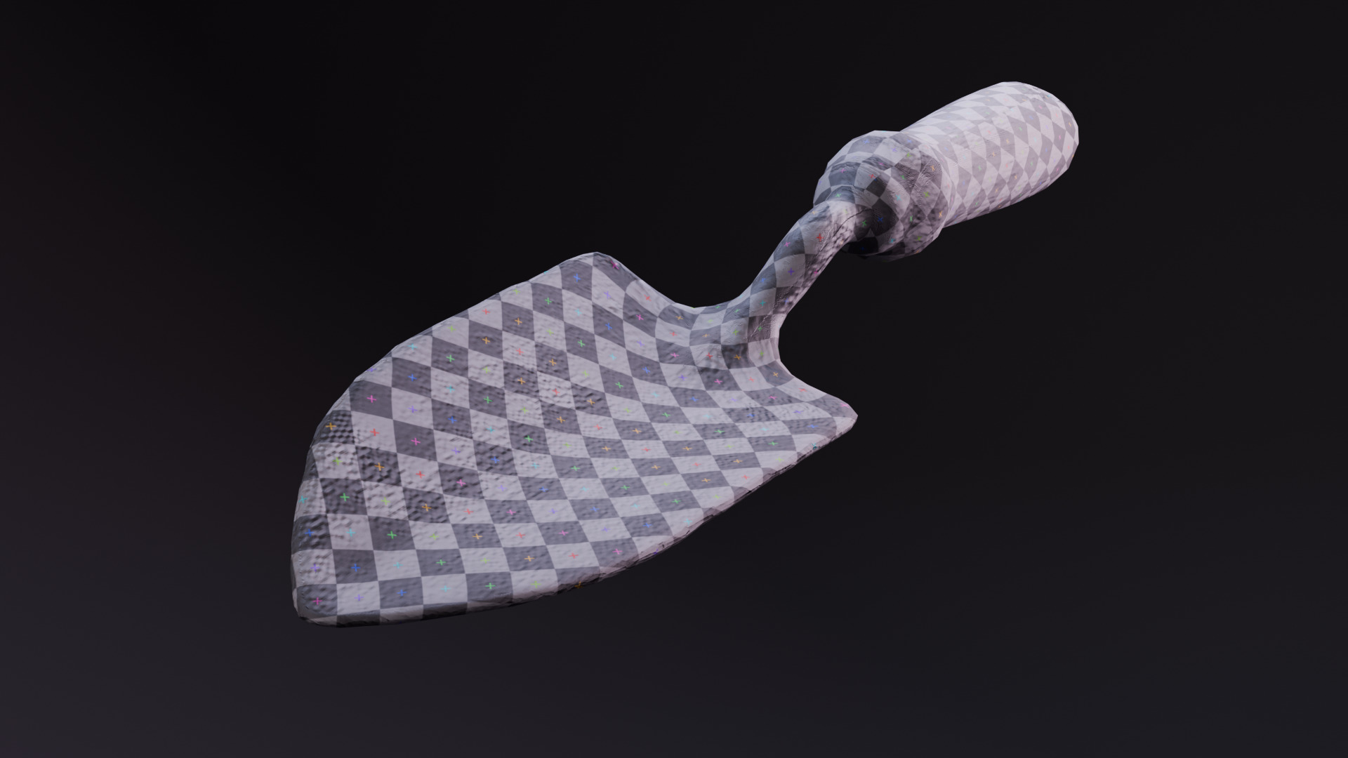 Rustic Garden Trowel  Low Poly PBR Model Low-poly 3D model_6