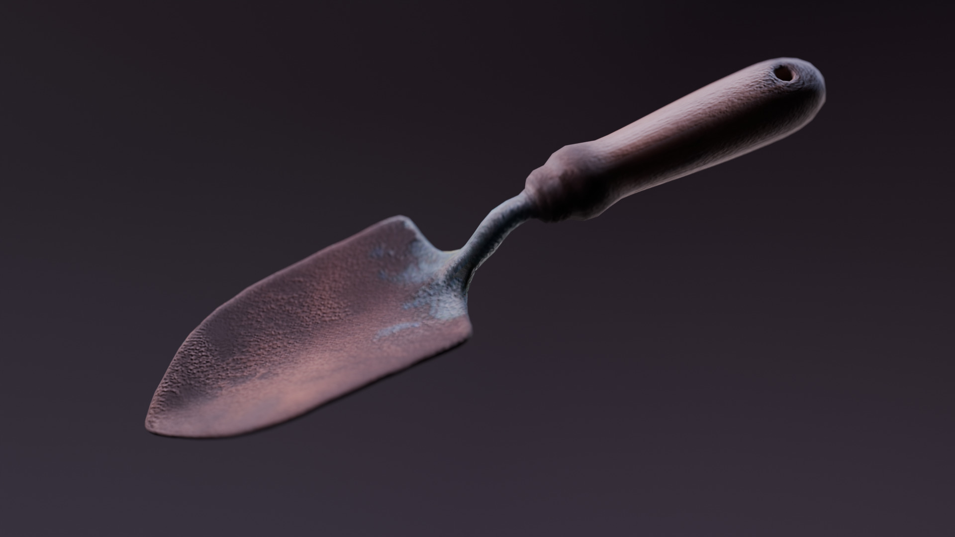 Rustic Garden Trowel  Low Poly PBR Model Low-poly 3D model_5