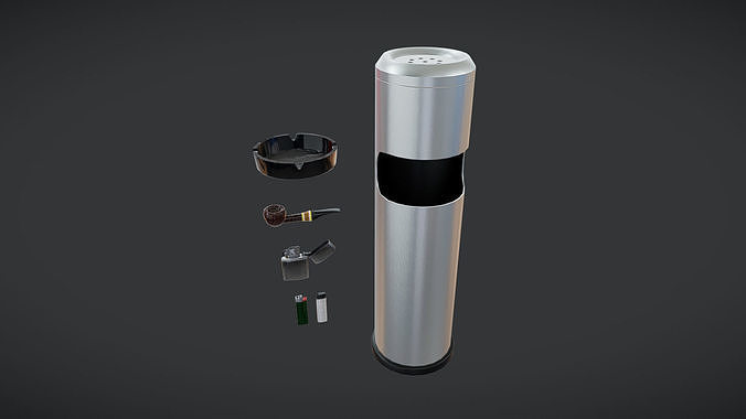 Smoking Assets  Low-poly 3D model