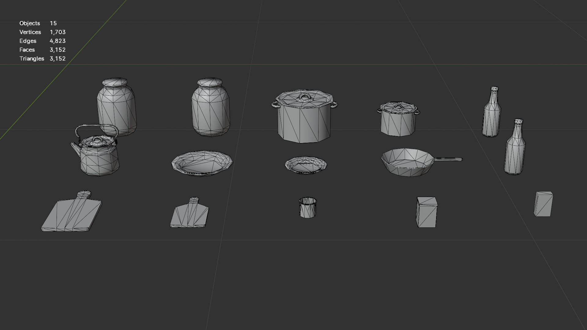 Abandoned Kitchen Furniture Pack - 25 Ruined Game-Ready Props Low-poly 3D model_13