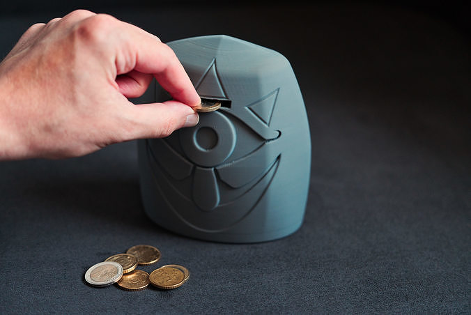 Gossip Stone Piggy Bank 3D print model
