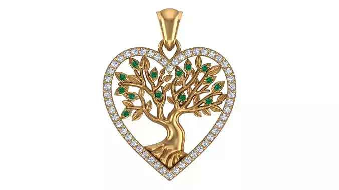 Tree of Life Necklace with Heart