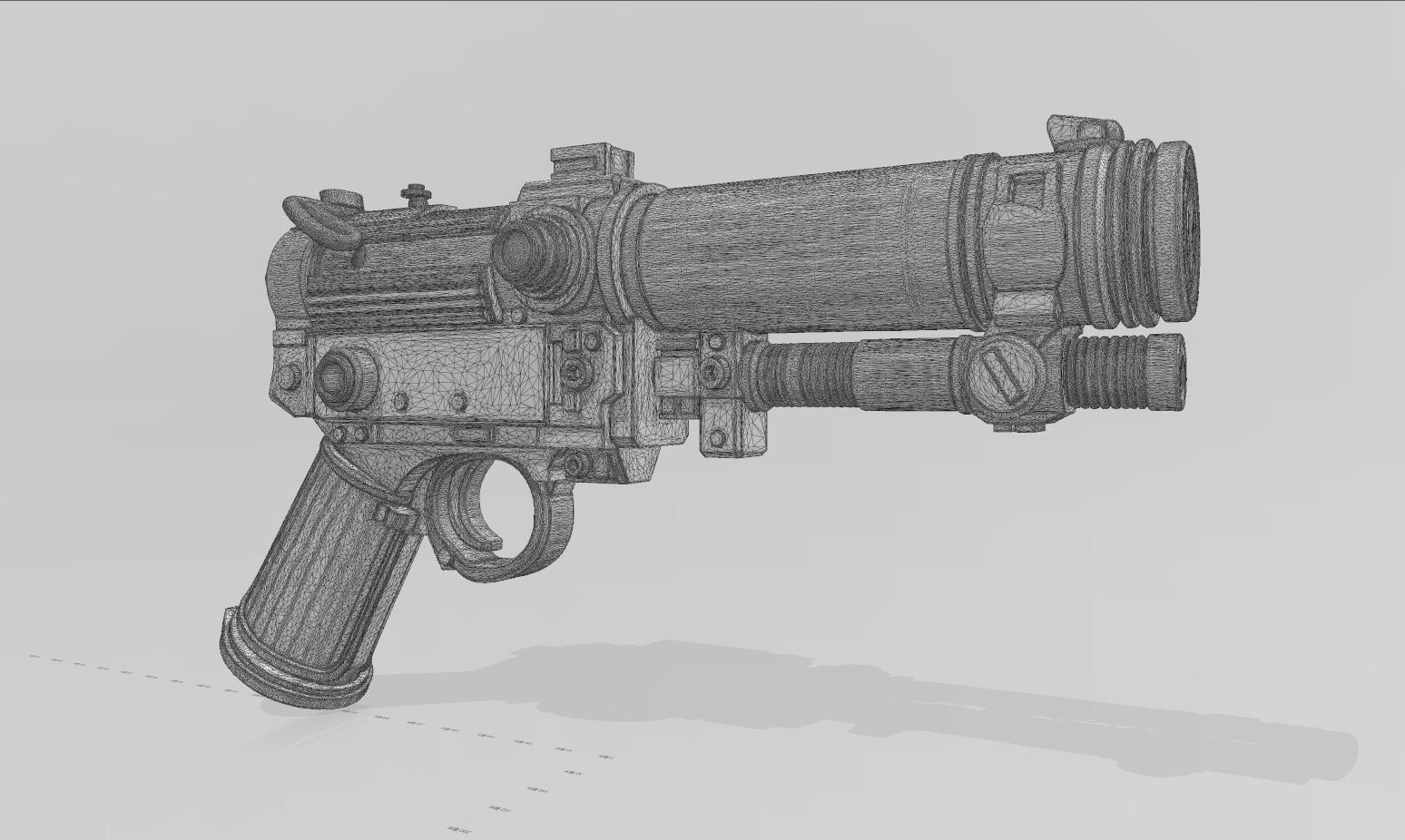 Steampunk Energy Pistol 3D model_6