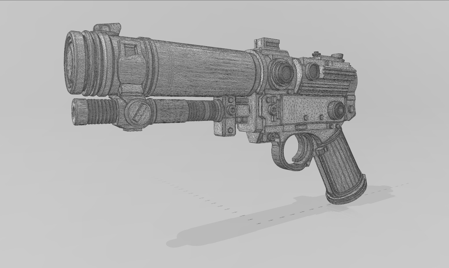 Steampunk Energy Pistol 3D model_5